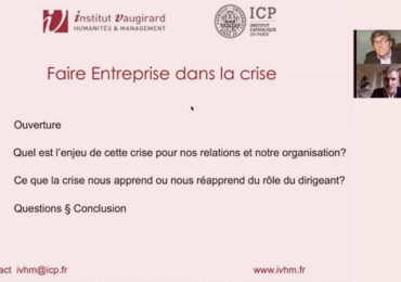 Faire entreprise dans la crise